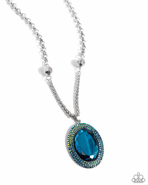 Paparazzi ♥ Manufactured Majesty - Blue ♥ Necklace