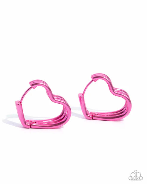 Paparazzi ♥ Memorable Love - Pink ♥ Earrings