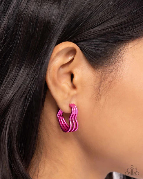 Paparazzi ♥ Memorable Love - Pink ♥ Earrings