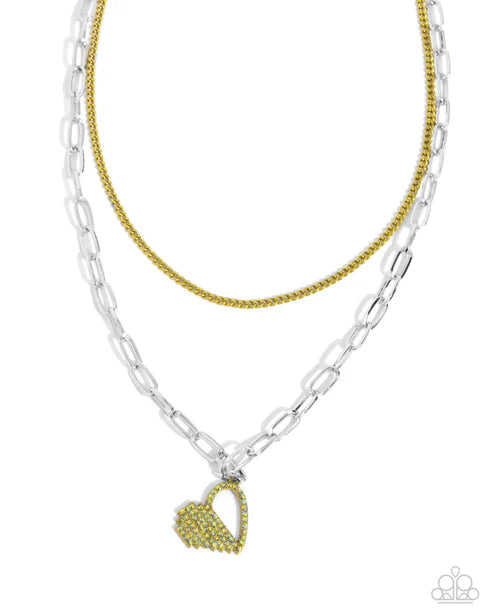 Paparazzi ♥ Love Comes and Goes... - Green ♥ Necklace