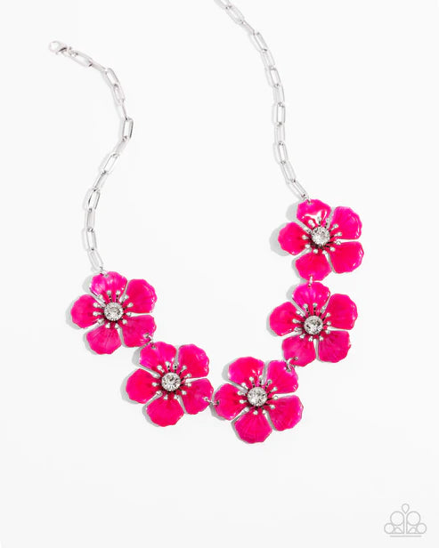 Paparazzi ♥ Eternal Efflorescence - Pink ♥ Necklace