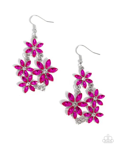 Paparazzi ♥ Floral Founder - Pink ♥ Earrings