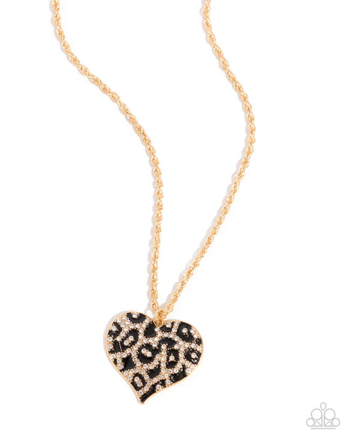 Paparazzi ♥ Cheetah Compound - Gold ♥ Necklace