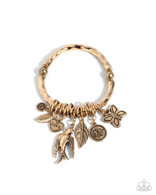 Paparazzi ♥ Wild and Scenic - Gold ♥ Bracelet