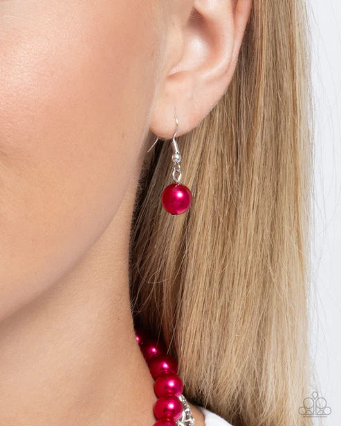 Paparazzi ♥ Easy Elevation - Red ♥ Necklace