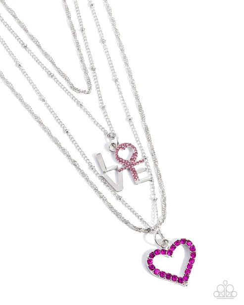 Paparazzi ♥ Courting Caliber - Pink ♥ Necklace