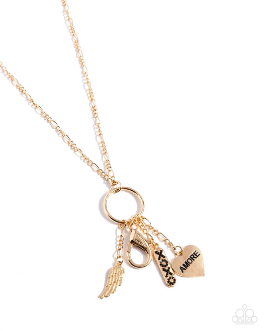 Paparazzi ♥ Con Amore - Gold ♥ Lanyard