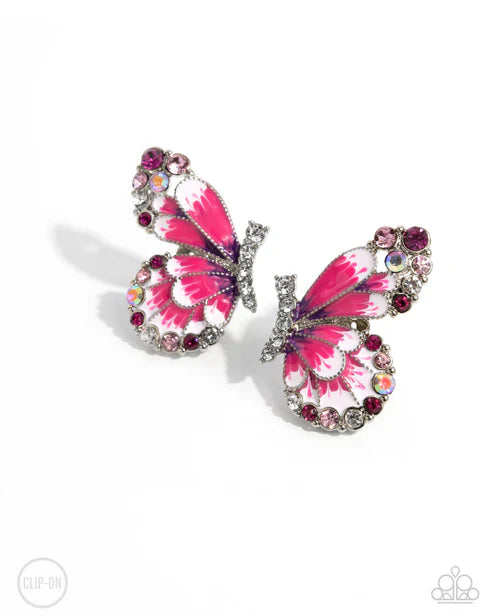 Paparazzi ♥ Decadent Descent - Pink ♥ Clip-On