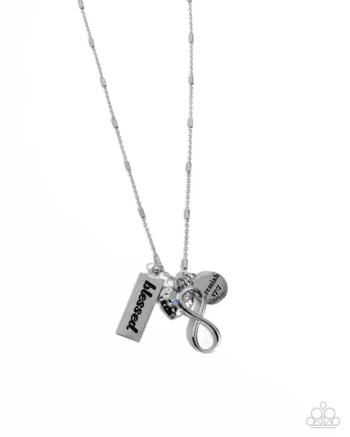 Paparazzi ♥ Confidence in Him - Blue ♥ Necklace