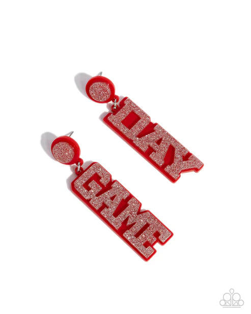 Paparazzi ♥ Home Game - Red ♥ Post Earrings