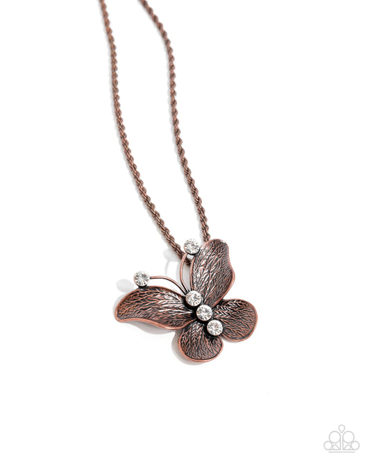 Paparazzi ♥ Flight Test - Copper ♥ Necklace