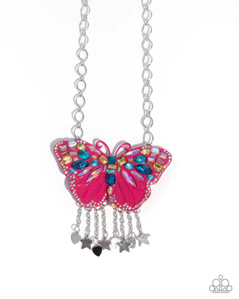 Paparazzi ♥ Mayoral Monarch - Pink ♥ Necklace